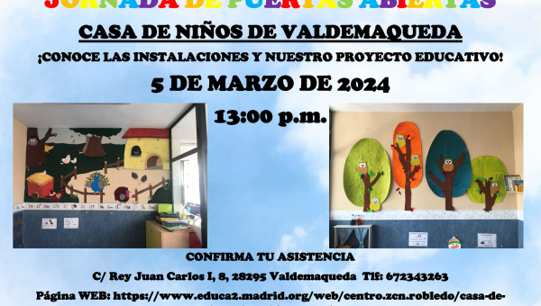 Jornada de Puertas abiertas Casa de Niños de Valdemaqueda